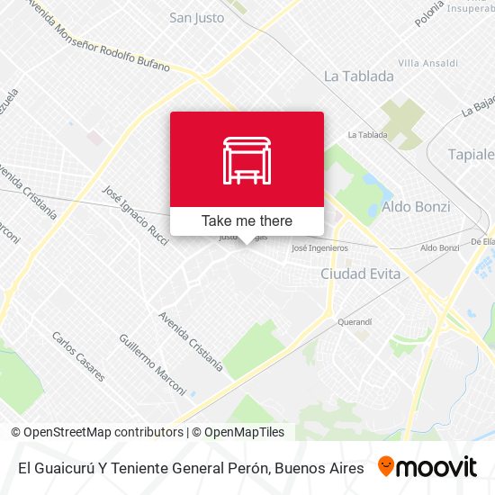 Mapa de El Guaicurú Y Teniente General Perón