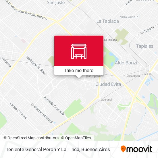 Mapa de Teniente General Perón Y La Tinca