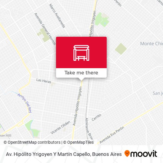 Av. Hipólito Yrigoyen Y Martín Capello map