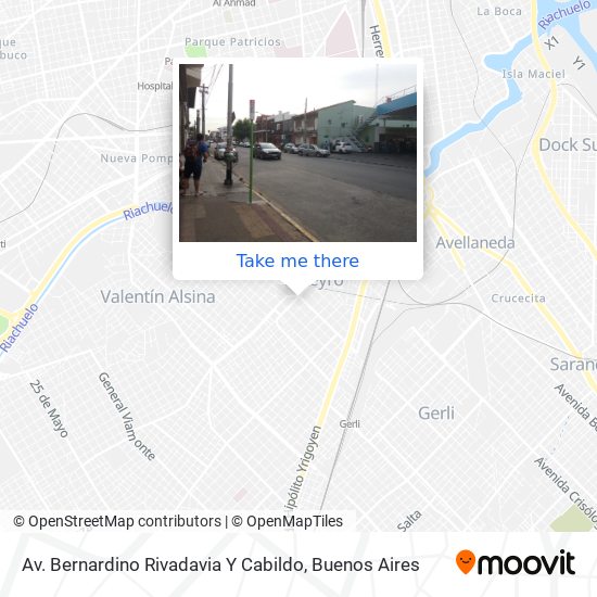 Av. Bernardino Rivadavia Y Cabildo map