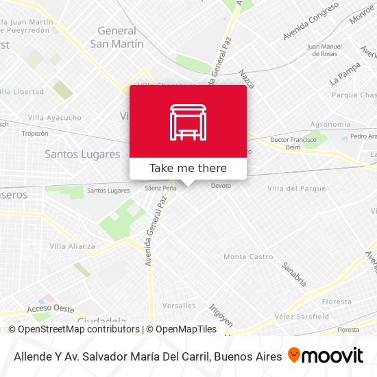 Allende Y Av. Salvador María Del Carril map