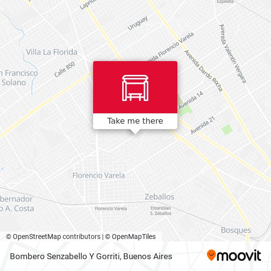 Bombero Senzabello Y Gorriti map