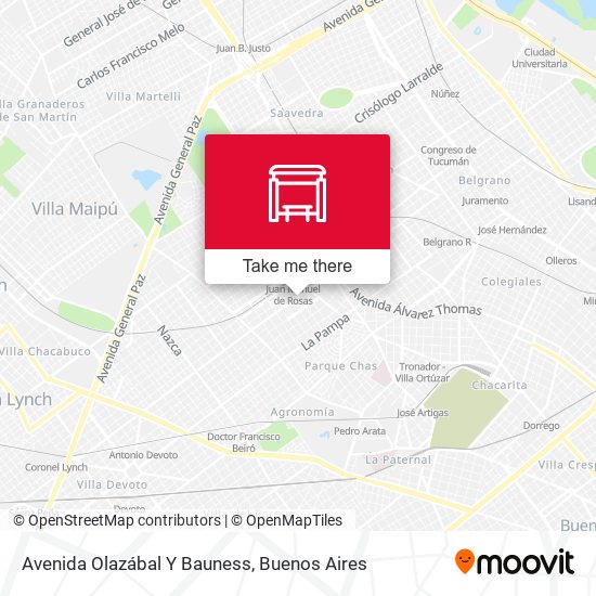 Avenida Olazábal Y Bauness map