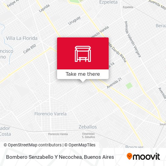 Mapa de Bombero Senzabello Y Necochea