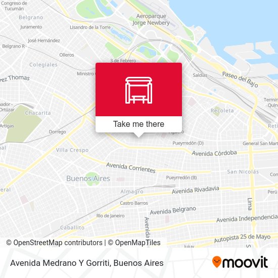 Mapa de Avenida Medrano Y Gorriti