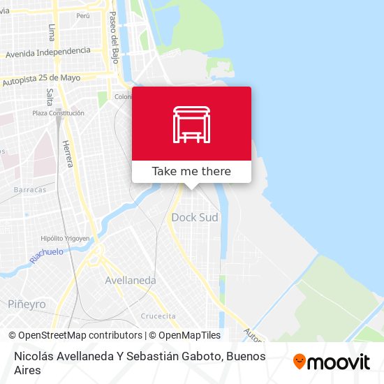 Nicolás Avellaneda Y Sebastián Gaboto map