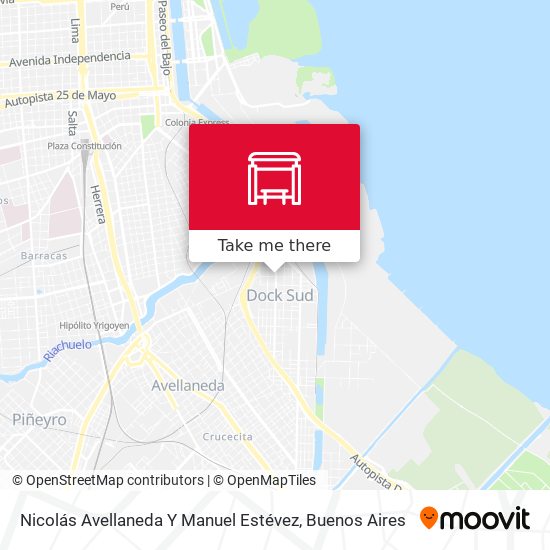 Mapa de Nicolás Avellaneda Y Manuel Estévez