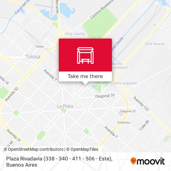 Plaza Rivadavia (338 - 340 - 411 - 506 - Este) map