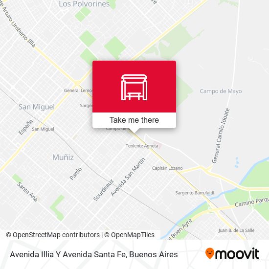 Avenida Illia Y Avenida Santa Fe map