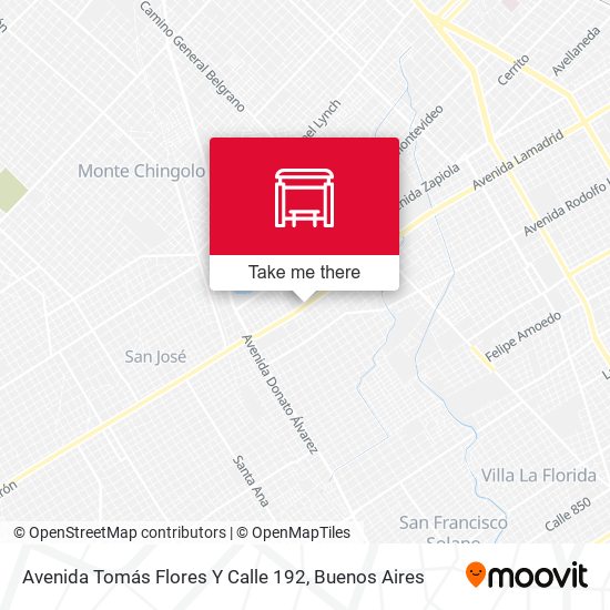 Mapa de Avenida Tomás Flores Y Calle 192