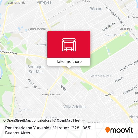 Panamericana Y Avenida Márquez (228 - 365) map