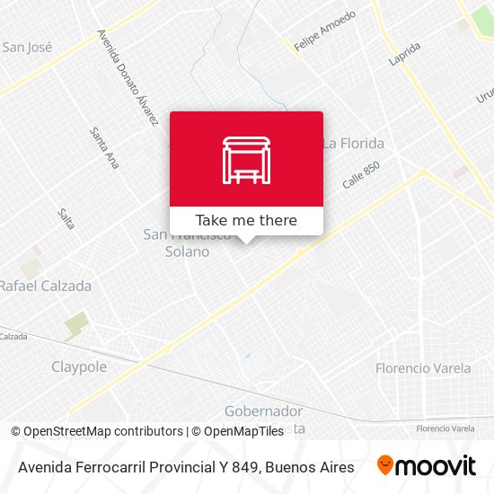 Mapa de Avenida Ferrocarril Provincial Y 849