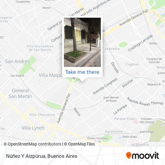 Mapa de Núñez Y Aizpúrua