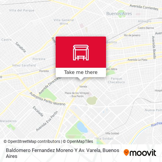 Baldomero Fernandez Moreno Y Av. Varela map