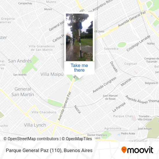 Parque General Paz (110) map