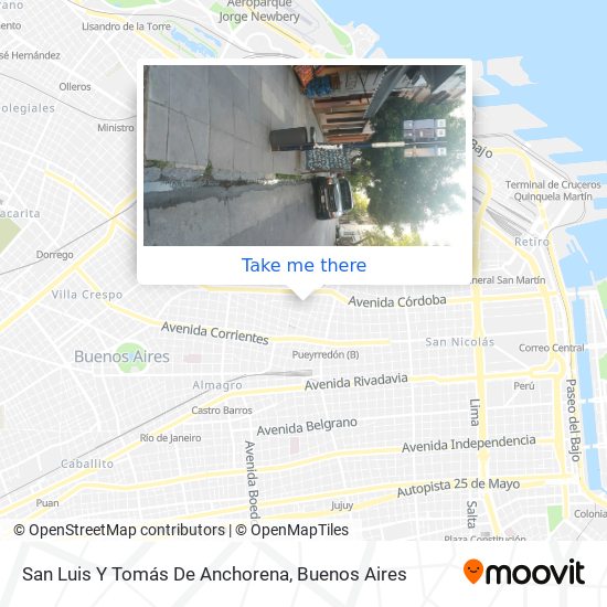 Mapa de San Luis Y Tomás De Anchorena