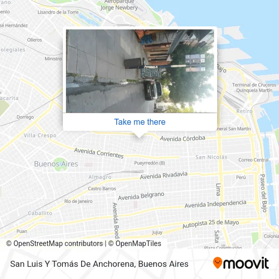 Mapa de San Luis Y Tomás De Anchorena
