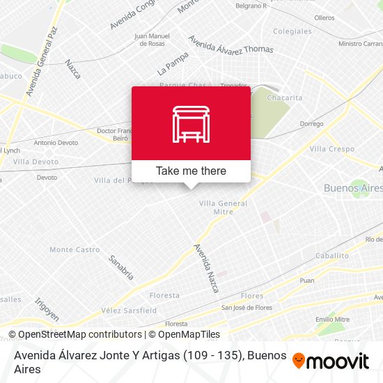 Avenida Álvarez Jonte Y Artigas (109 - 135) map