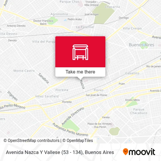 Avenida Nazca Y Vallese (53 - 134) map