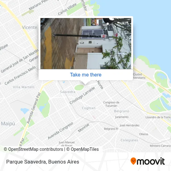 Parque Saavedra map