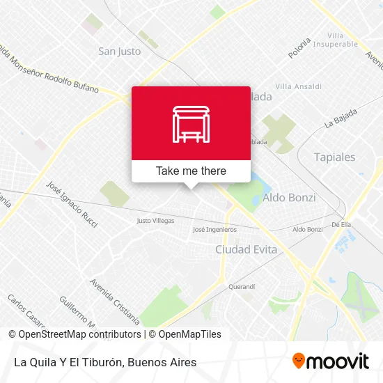 La Quila Y El Tiburón map