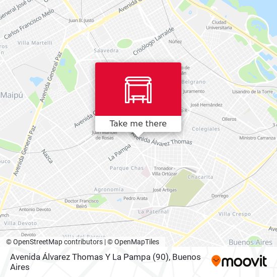 Avenida Álvarez Thomas Y La Pampa (90) map
