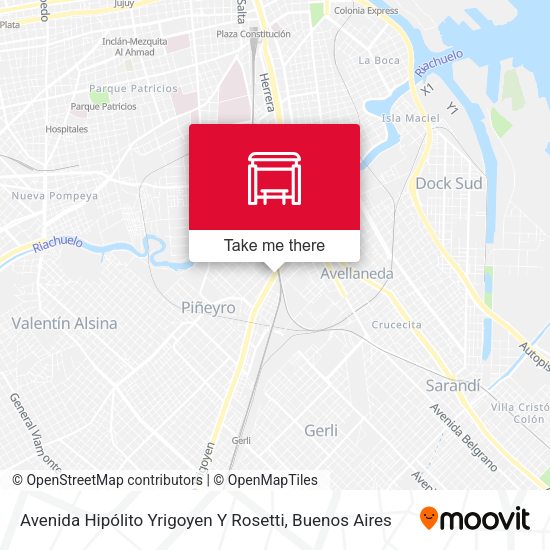 Mapa de Avenida Hipólito Yrigoyen Y Rosetti