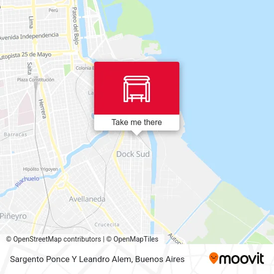 Sargento Ponce Y Leandro Alem map