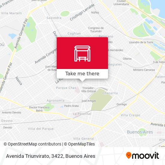 Avenida Triunvirato, 3422 map