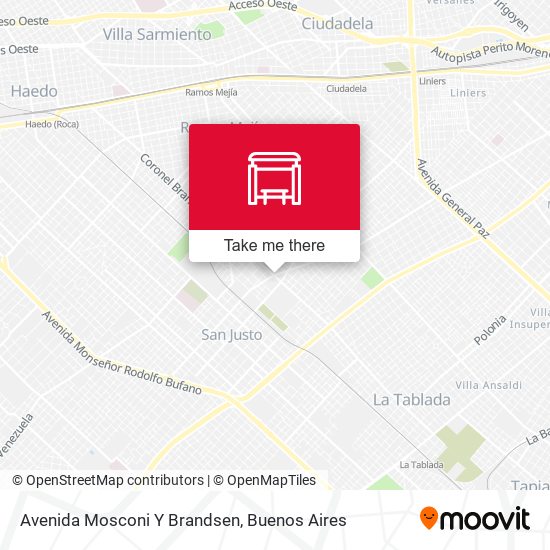 Mapa de Avenida Mosconi Y Brandsen