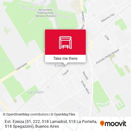 Est. Ezeiza (51, 222, 518 Lamadrid, 518 La Porteña, 518 Spegazzini) map