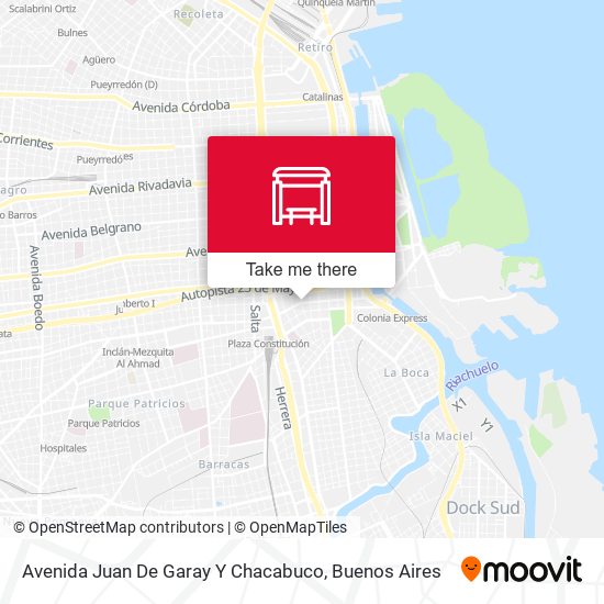 Mapa de Avenida Juan De Garay Y Chacabuco