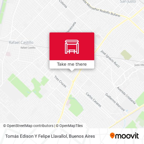 Tomás Edison Y Felipe Llavallol map
