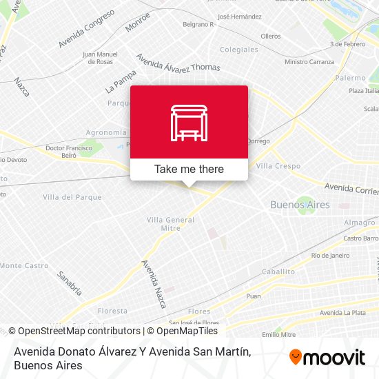 Mapa de Avenida Donato Álvarez Y Avenida San Martín