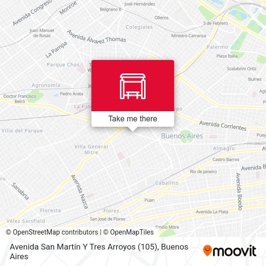 Mapa de Avenida San Martín Y Tres Arroyos (105)