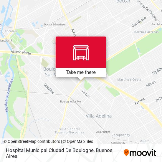 Hospital Municipal Ciudad De Boulogne map