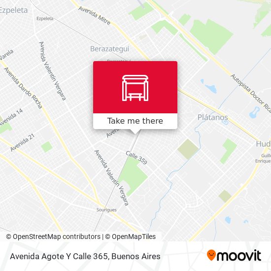 Avenida Agote Y Calle 365 map