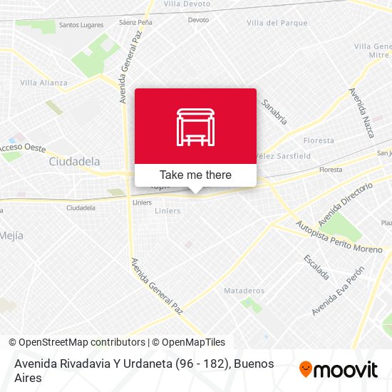 Avenida Rivadavia Y Urdaneta (96 - 182) map