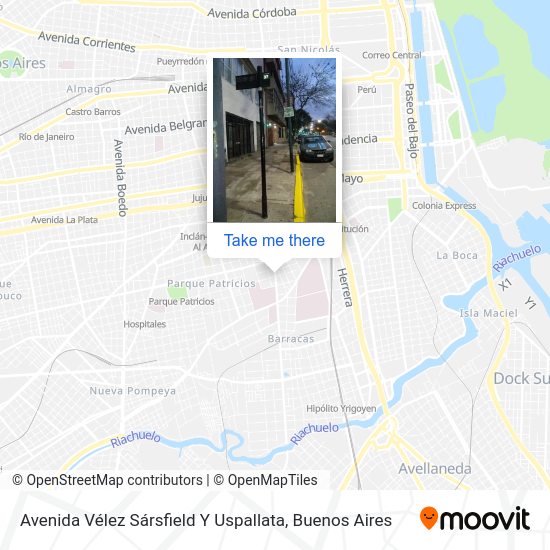 Avenida Vélez Sársfield Y Uspallata map