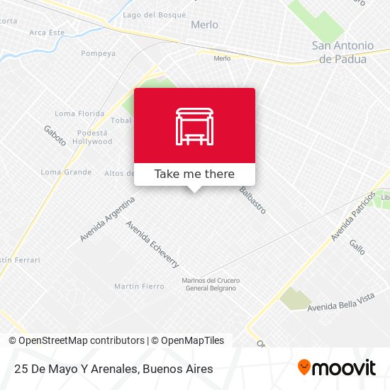 25 De Mayo Y Arenales map