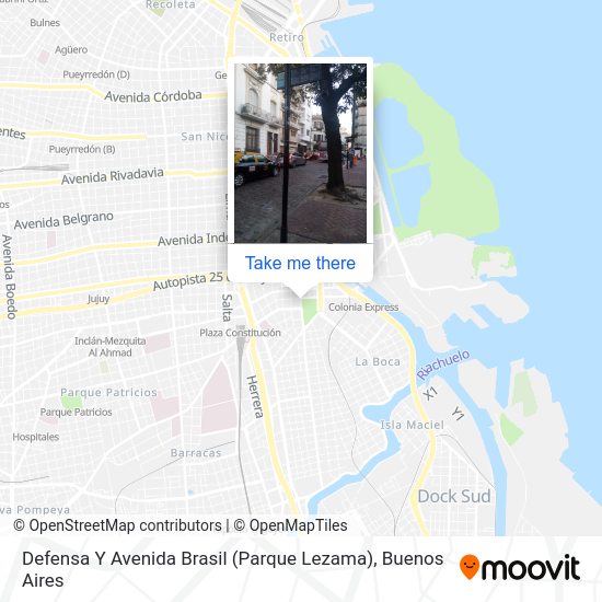Defensa Y Avenida Brasil (Parque Lezama) map