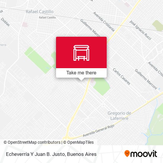 Echeverría Y Juan B. Justo map