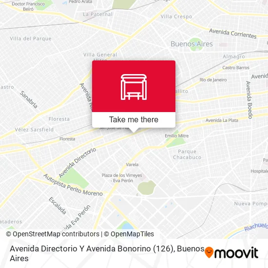Avenida Directorio Y Avenida Bonorino (126) map