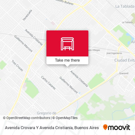 Avenida Crovara Y Avenida Cristianía map
