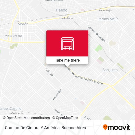 Mapa de Camino De Cintura Y América