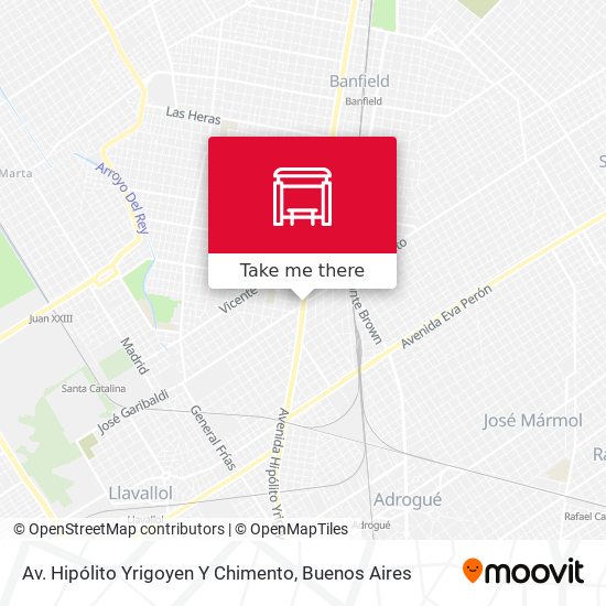 Mapa de Av. Hipólito Yrigoyen Y Chimento