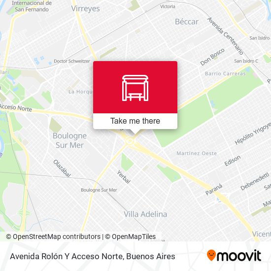 Avenida Rolón Y Acceso Norte map