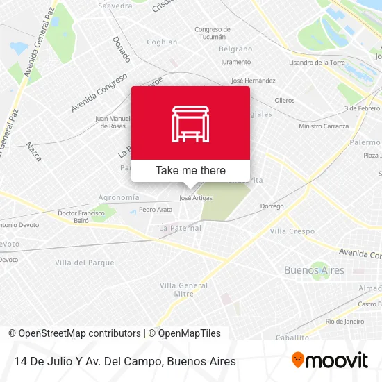 14 De Julio Y Av. Del Campo map