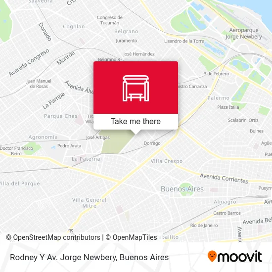 Rodney Y Av. Jorge Newbery map
