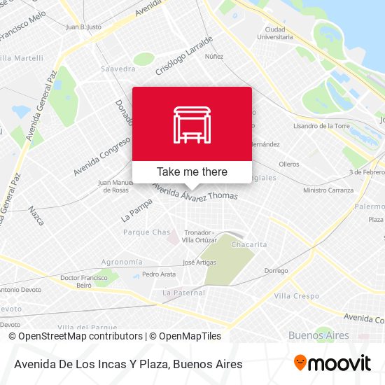 Avenida De Los Incas Y Plaza map